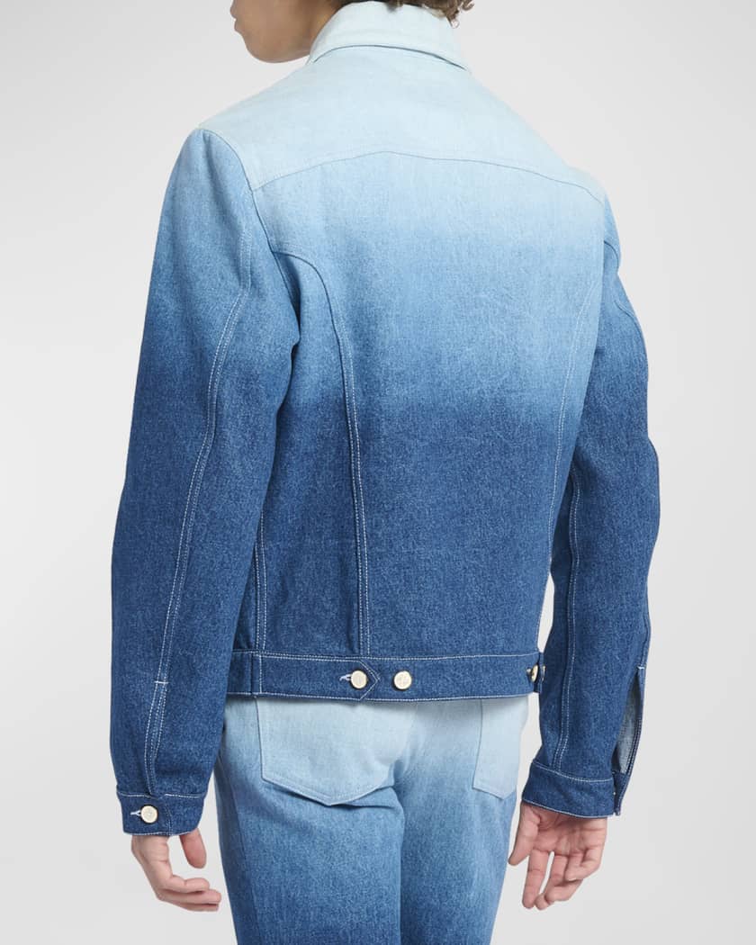 Saint Laurent Gradient-Effect Denim Jacket