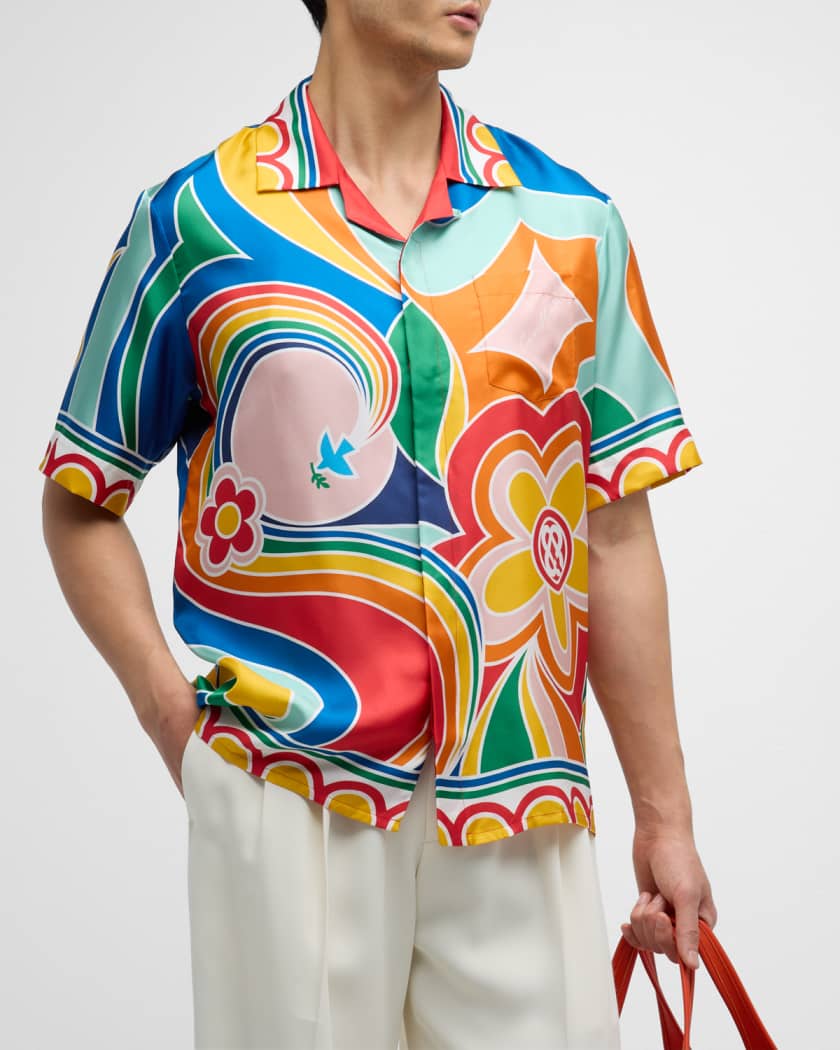 Top-selling item] Versace Monogram Pattern Hawaii Shirt Shorts Set