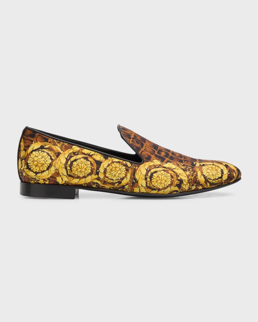 Versace Men s Barocco Smoking Slippers Neiman Marcus