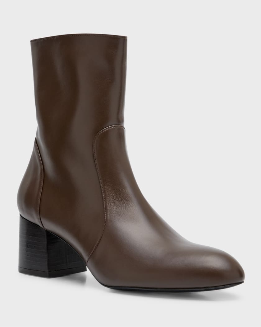 Stuart weitzman instep hot sale leather zip booties