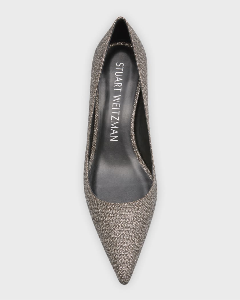 Gray kitten heel pumps discount