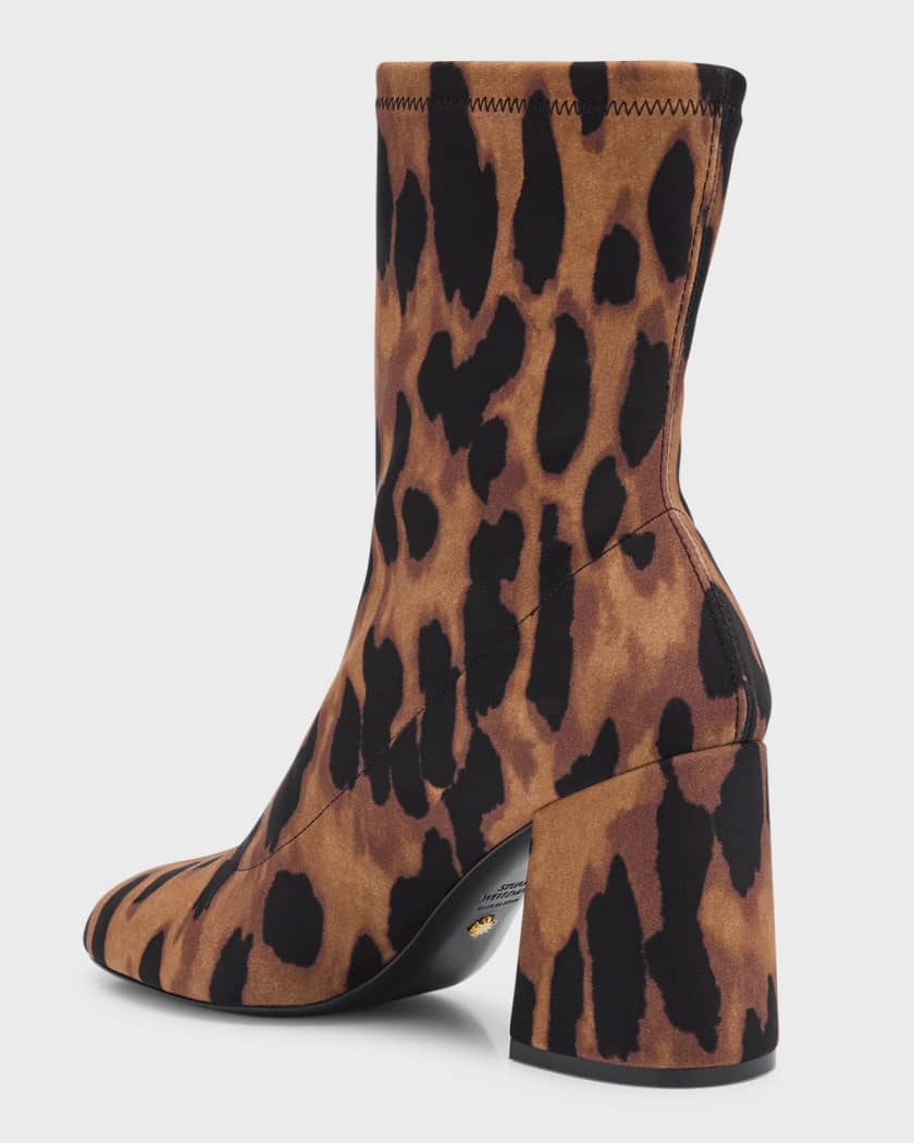 Stuart Weitzman Leopard Block Heel Knee Boots Neiman Marcus