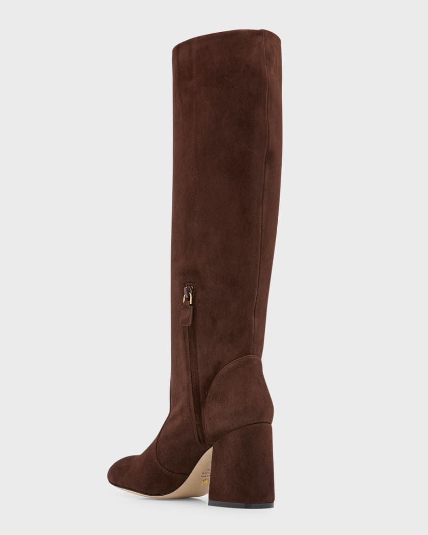 Stuart weitzman snap suede block heel tall boots cheap