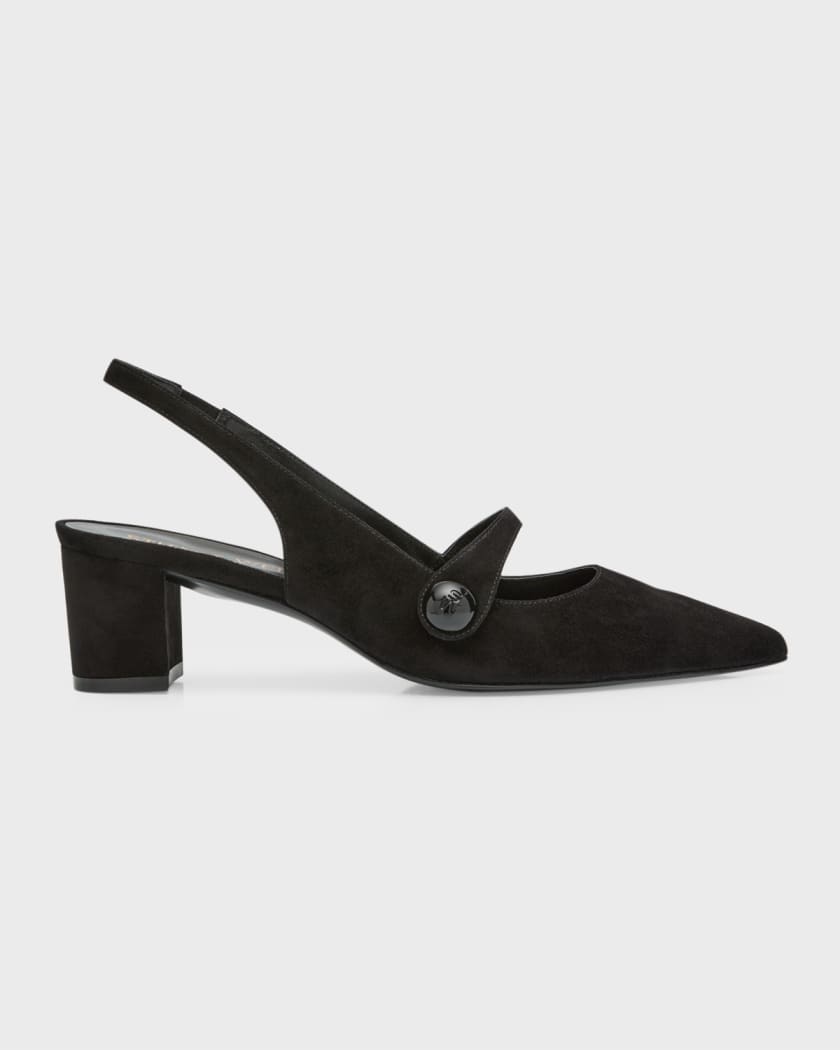 Black suede mary jane pumps hot sale