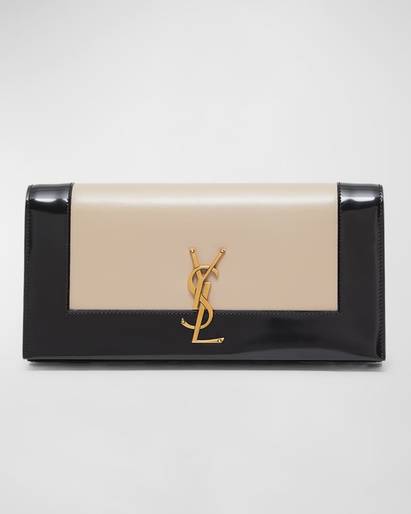 Saint Laurent Kate YSL Napa Leather Clutch Bag