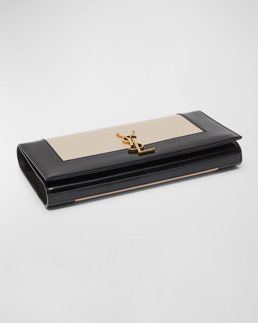 Saint Laurent Kate YSL Napa Leather Clutch Bag