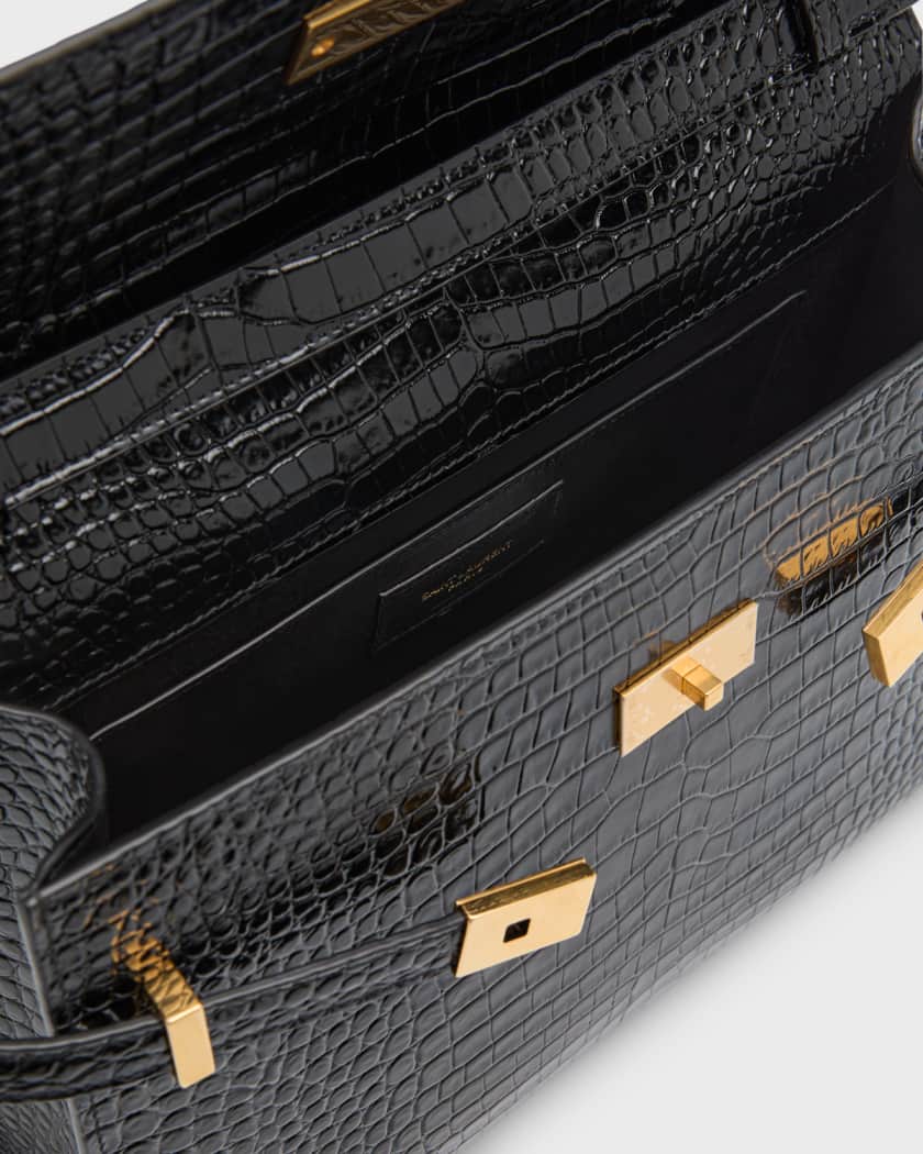 Manhattan Mini Patent Leather Crossbody Bag in Black - Saint