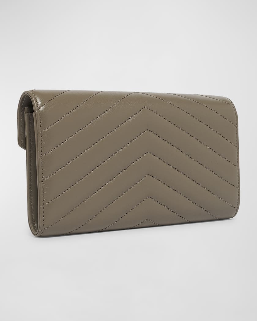 YSL Monogram Large Envelope Flap Wallet in Smooth Leather