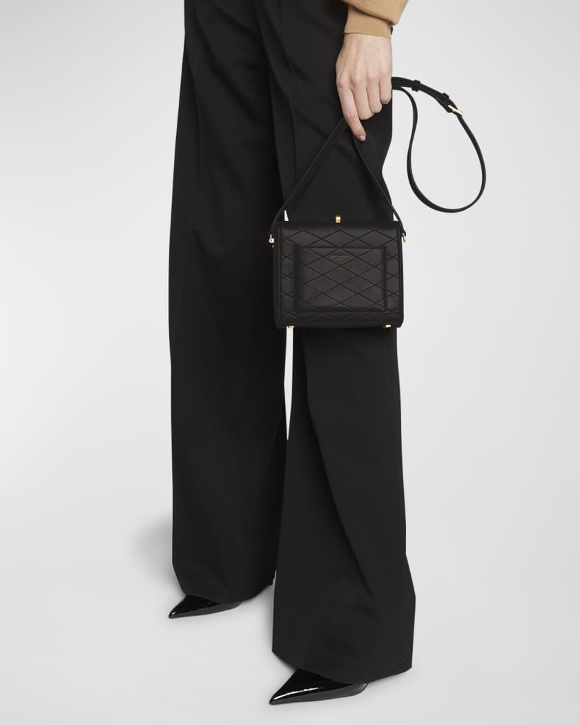 Mini Square Crossbody Bag in Quilted Leather