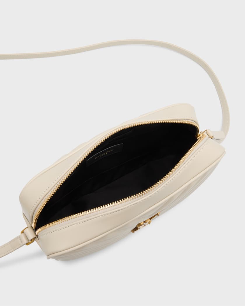 Lou Medium YSL Camera Bag with Pocket in Quilted Leather