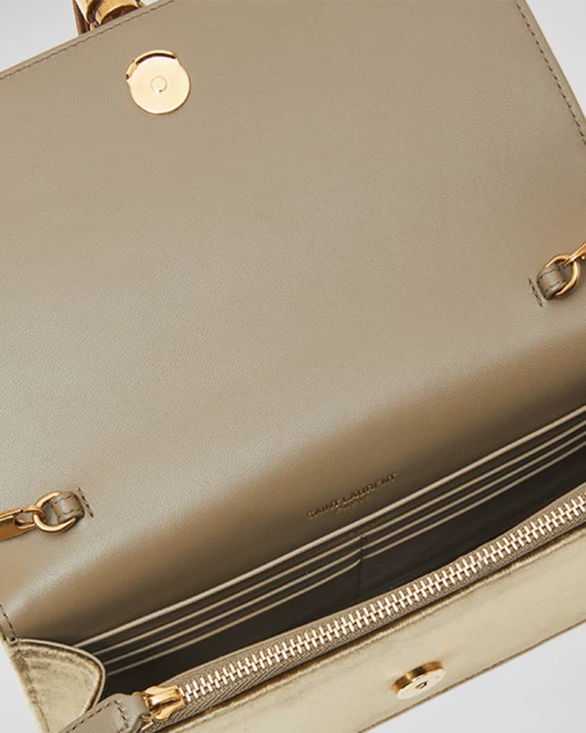 Saint Laurent Kate Medium YSL Wallet on Chain in Velvet Neiman