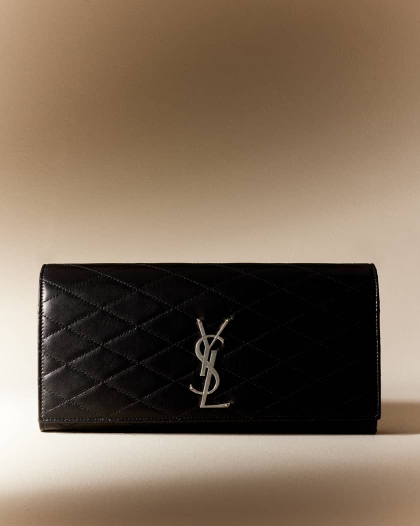 Saint Laurent Kate Quilted Leather Clutch Bag