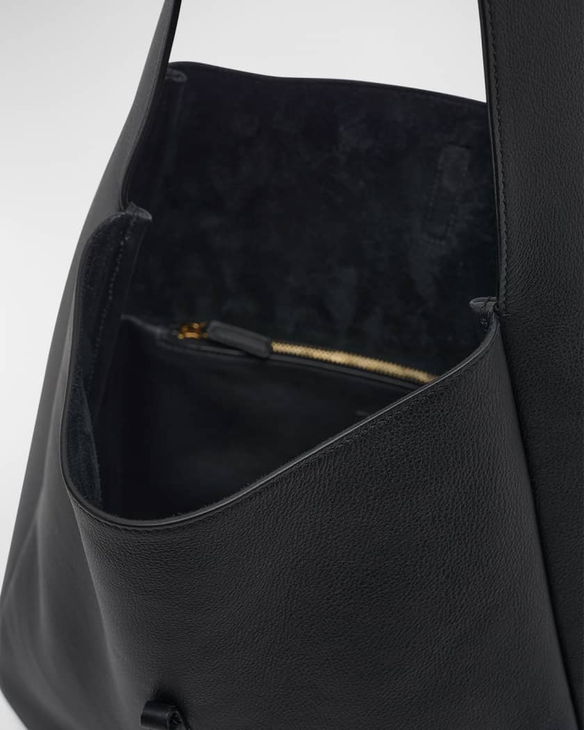 Le 5A7 Large YSL Shoulder Hobo Bag in Smooth Leather