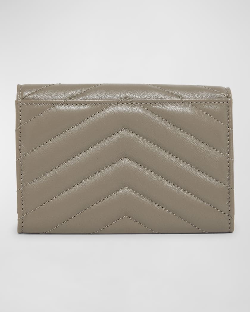 YSL Monogram Small Flap Wallet in Smooth Leather