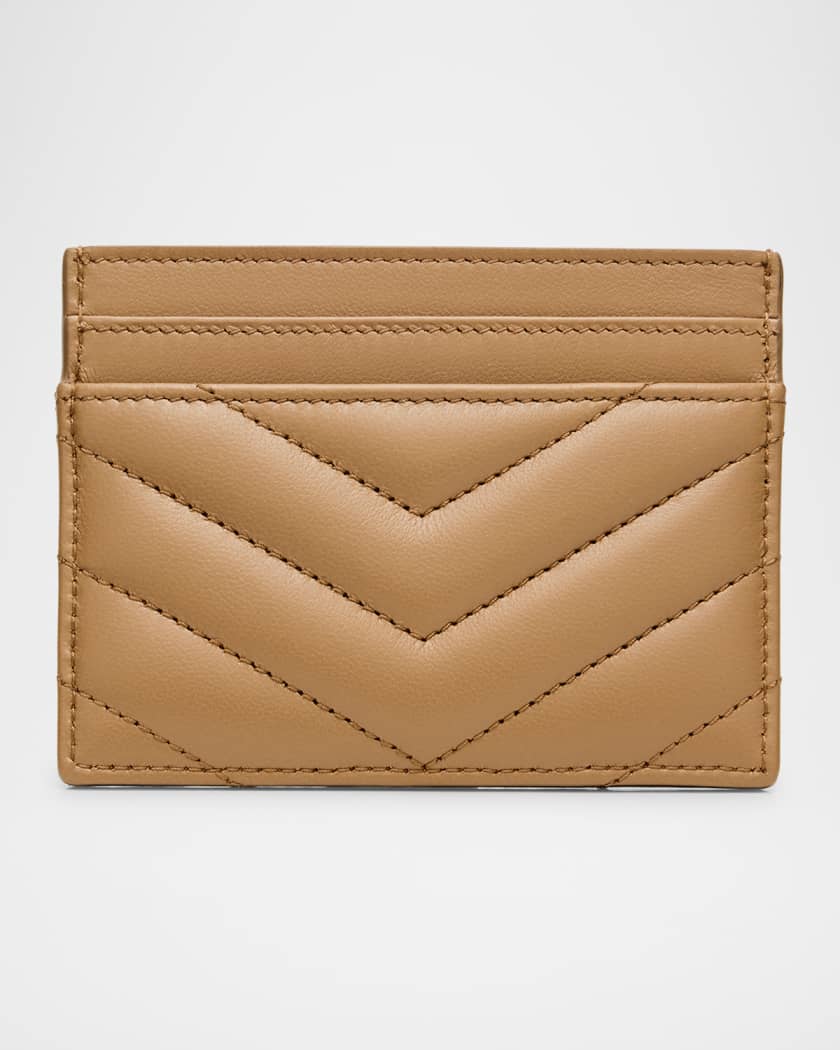 YSL Monogram Card Case in Quilted Smooth Leather