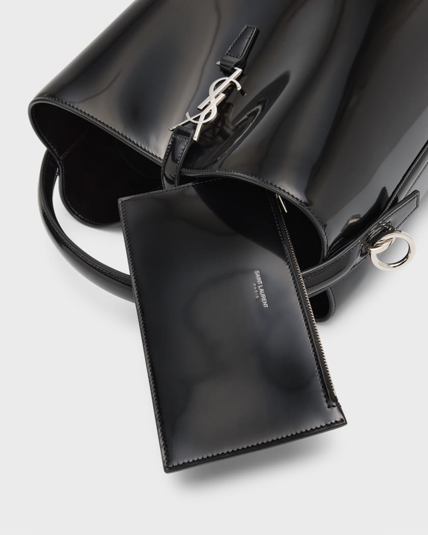 Le Monogramme Suede Bucket Bag in Black - Saint Laurent