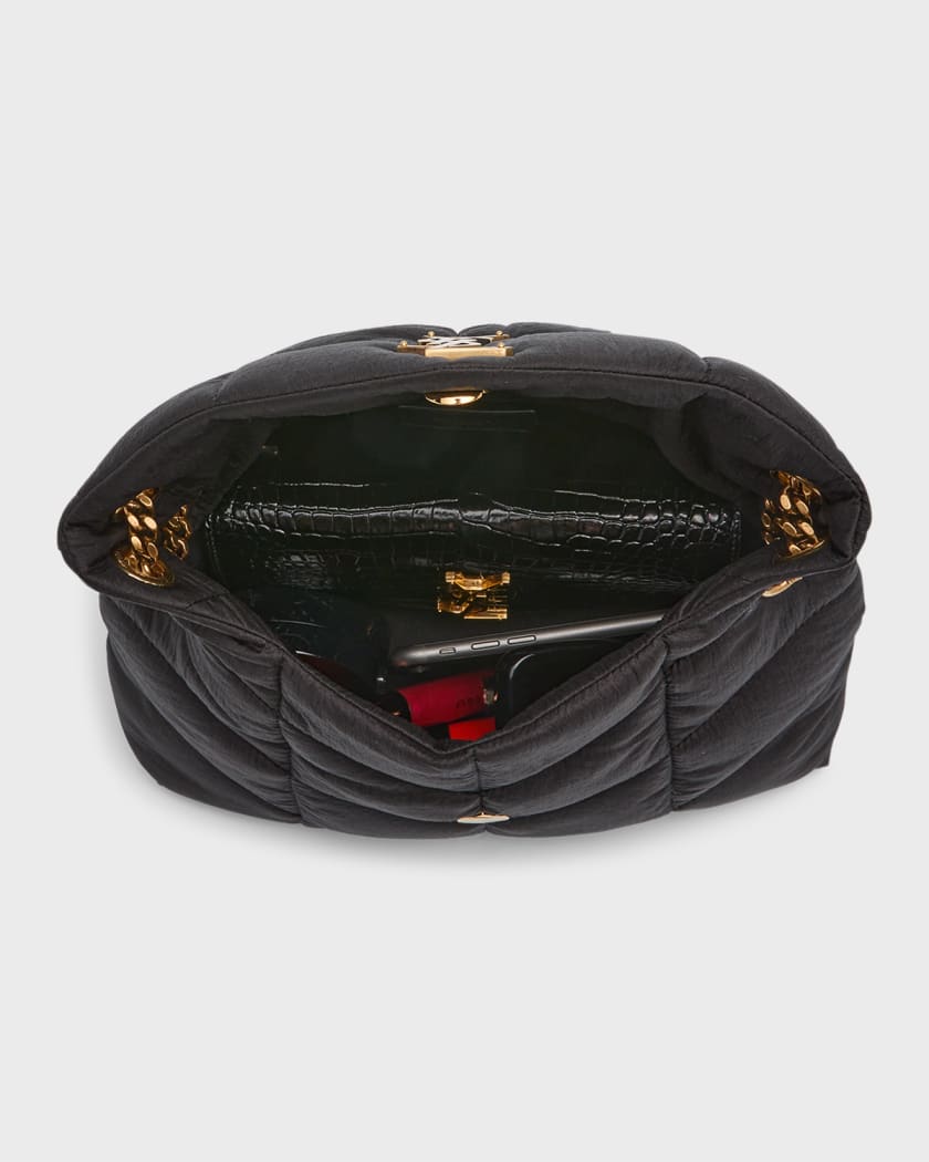 My Accessories London crossbody bag in padded black nylon
