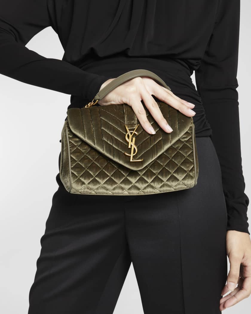 Ysl green sale velvet bag