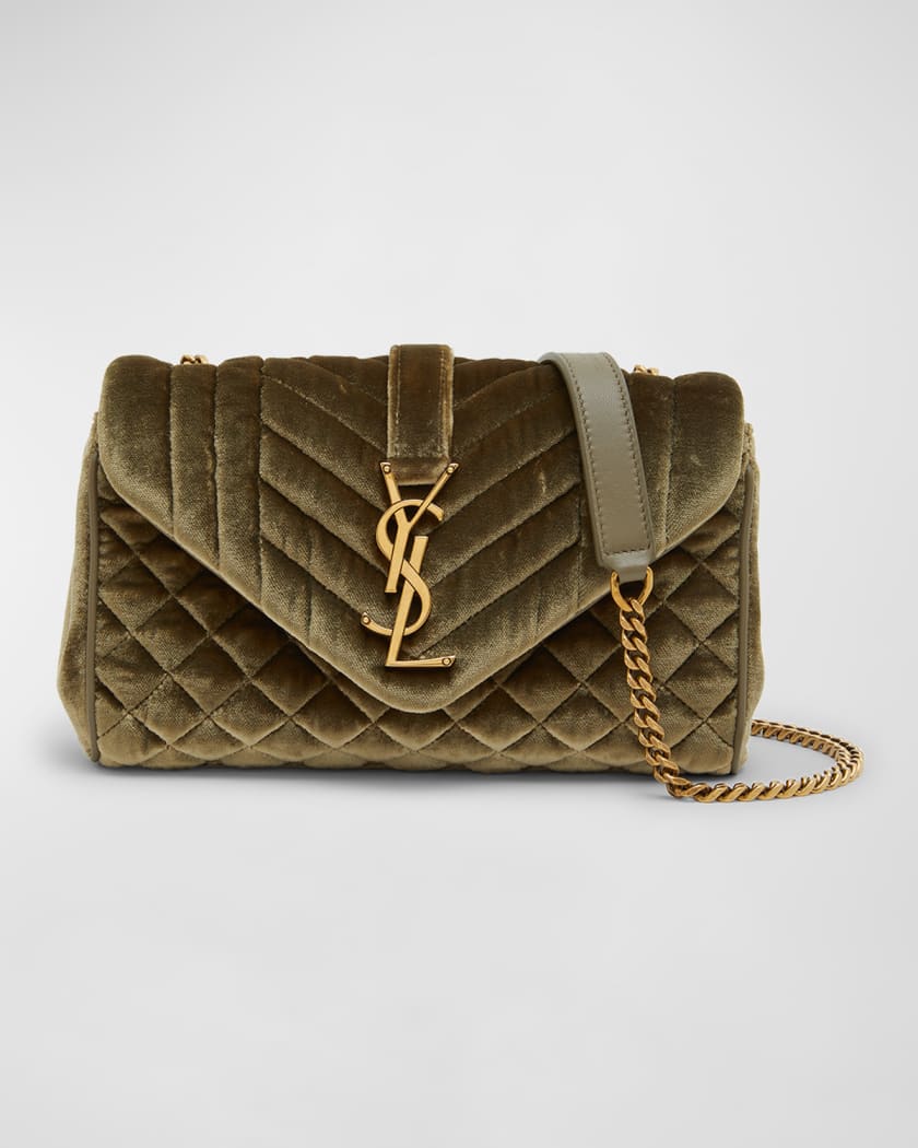 Small YSL Velour Chain Shoulder Bag