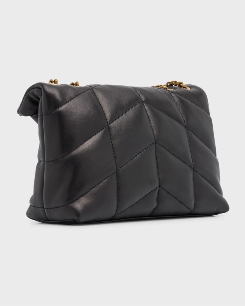 Lou Puffer Toy YSL Shoulder Bag in Quilted Leather