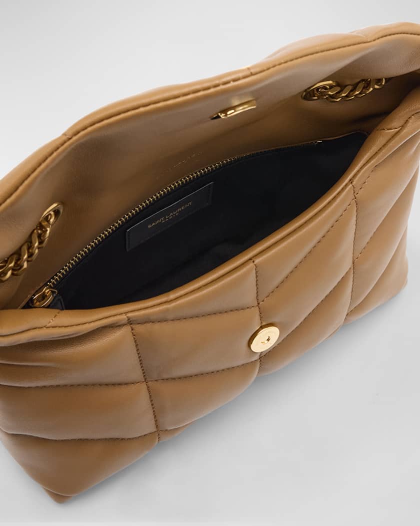 Lou Puffer Toy YSL Shoulder Bag in Quilted Leather