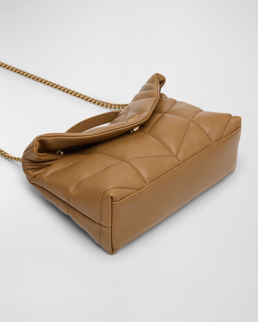 Lou Puffer Toy YSL Shoulder Bag in Quilted Leather