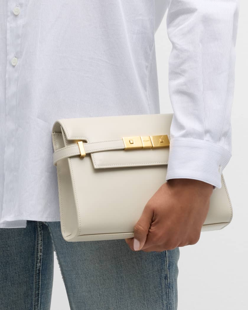 Saint laurent manhattan small smooth leather tote bag sale