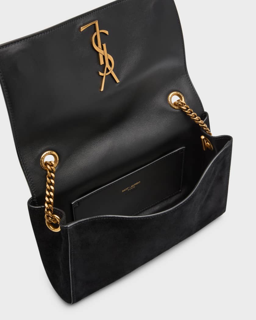 Saint Laurent Medium Kate Leather Shoulder Bag in Nero at