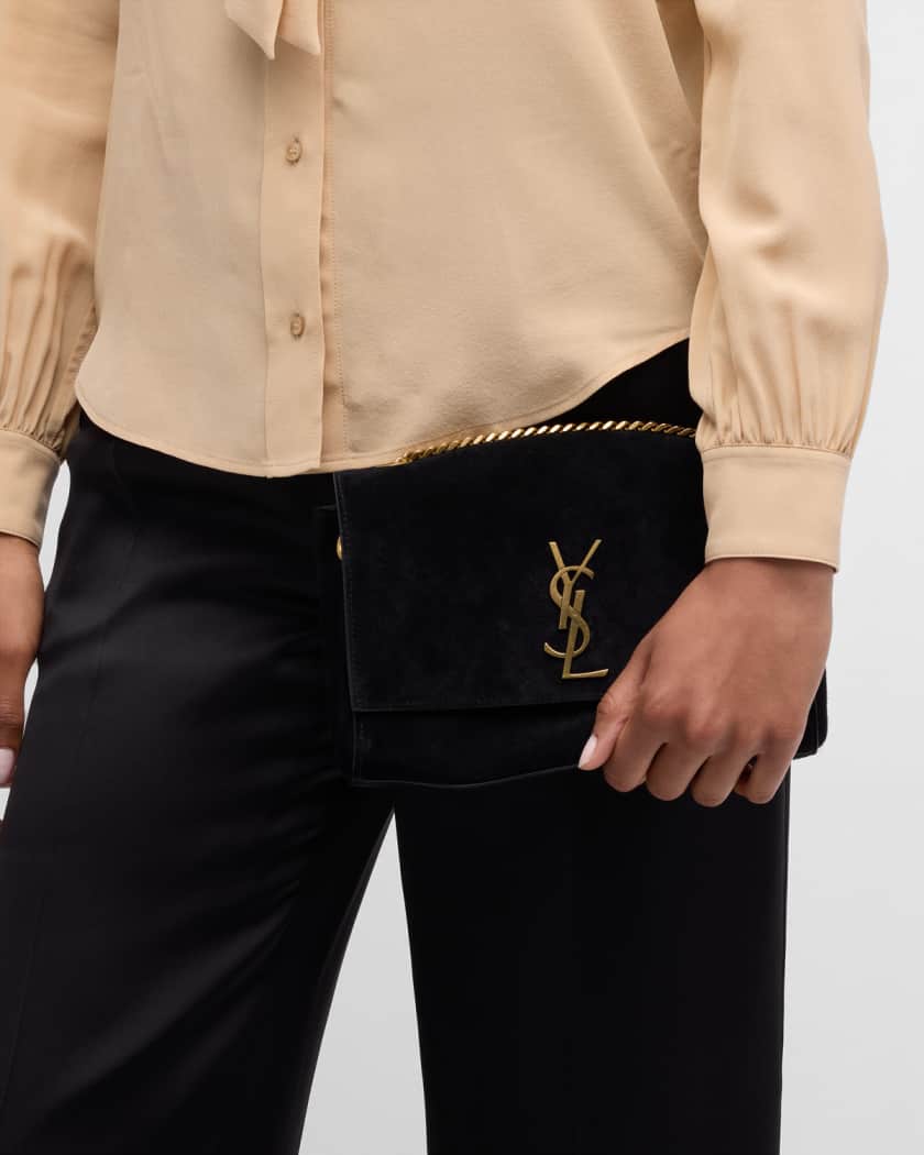 Kate Reversible Small YSL Crossbody Bag in Suede