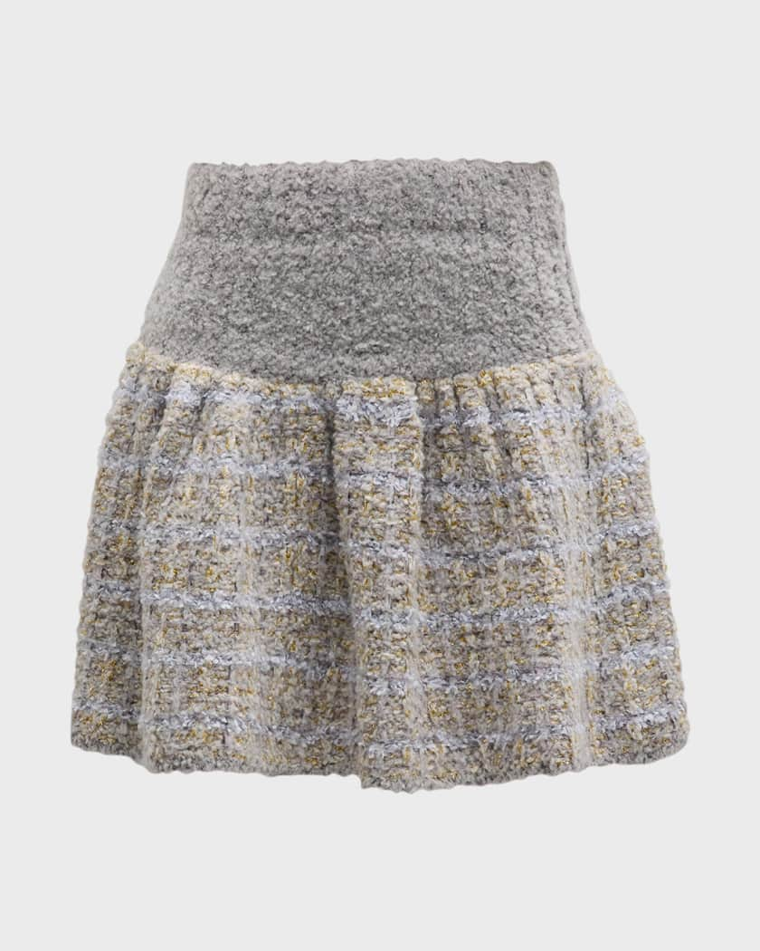 LoveShackFancy Bibi Bouclé Mini Skirt | Neiman Marcus