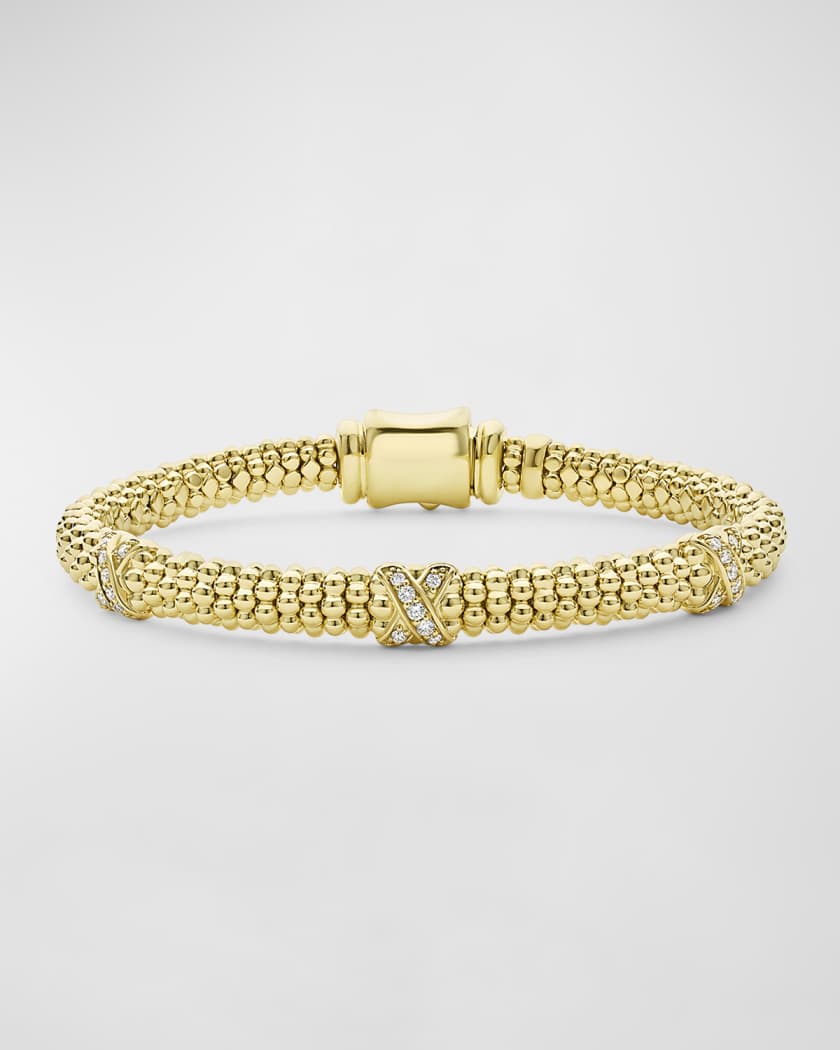 LAGOS 18k Gold Caviar Rope Bracelet, 6mm