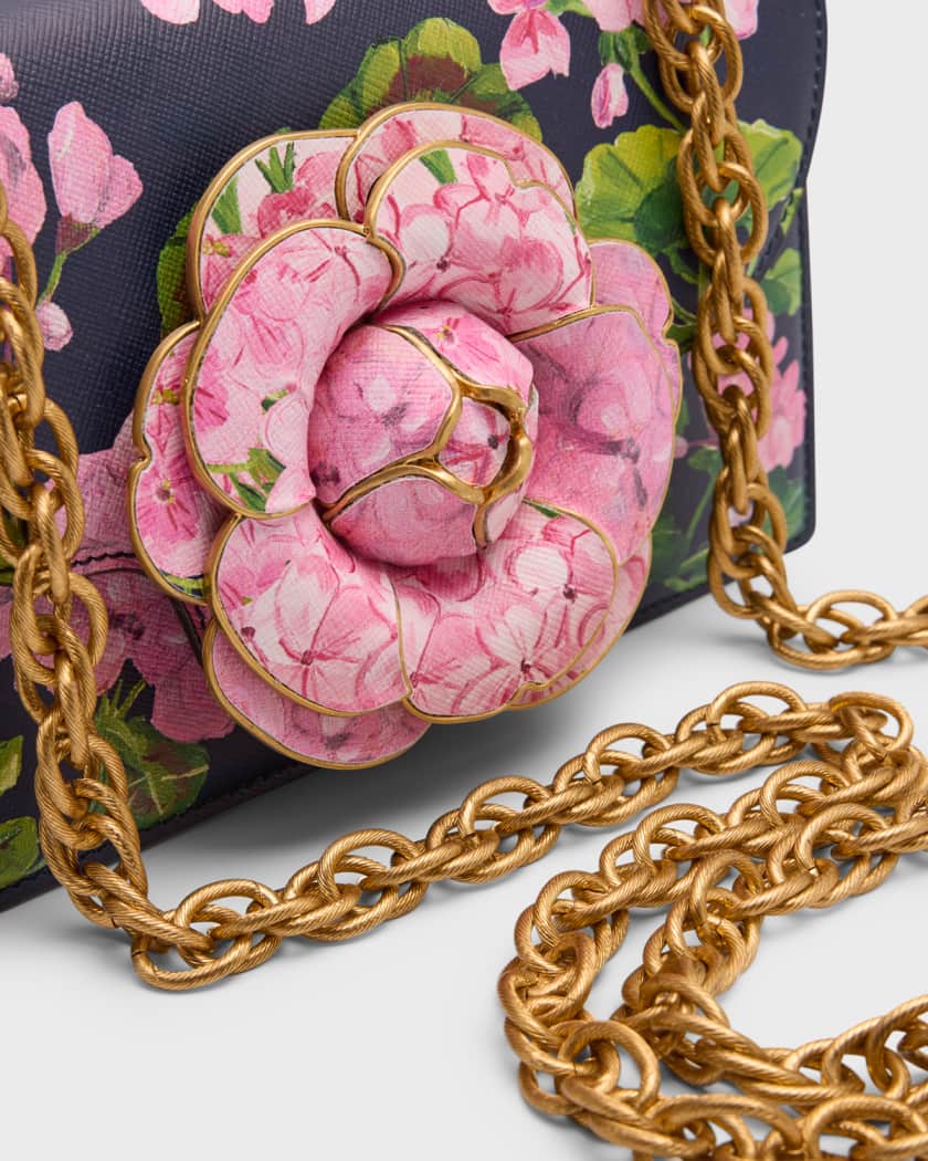 Mini Chain Crossbody Flower Print Bags