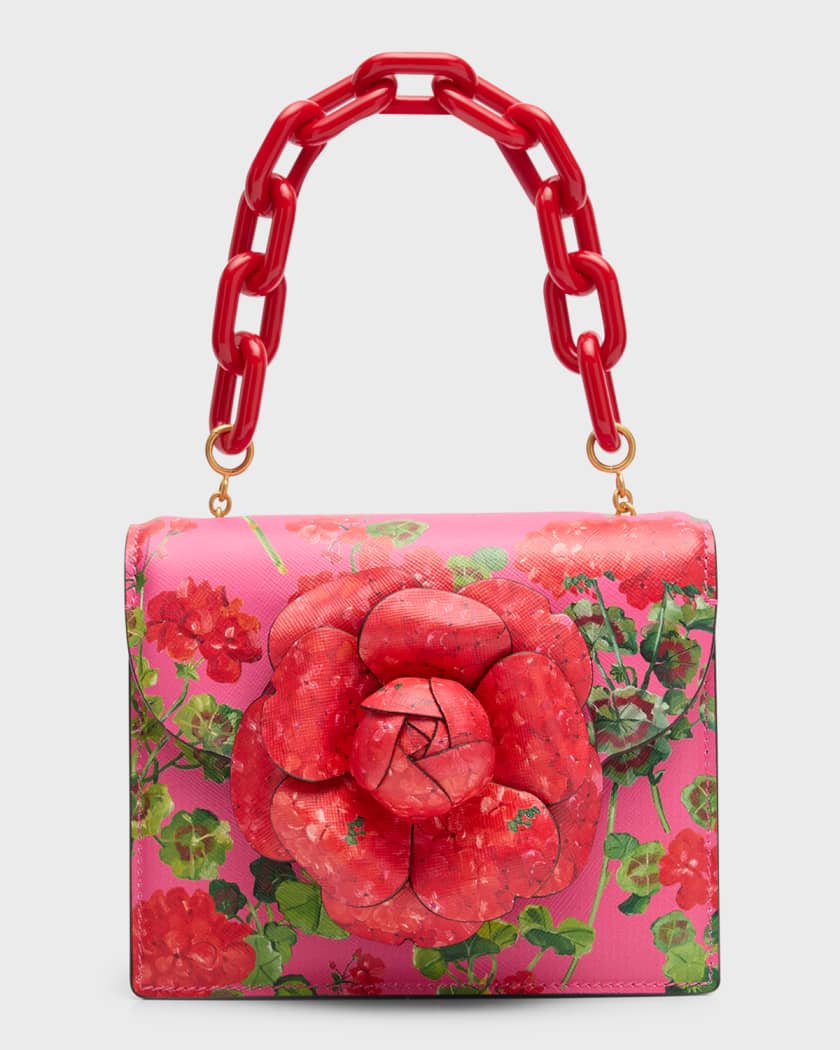 Mini Chain Crossbody Flower Print Bags