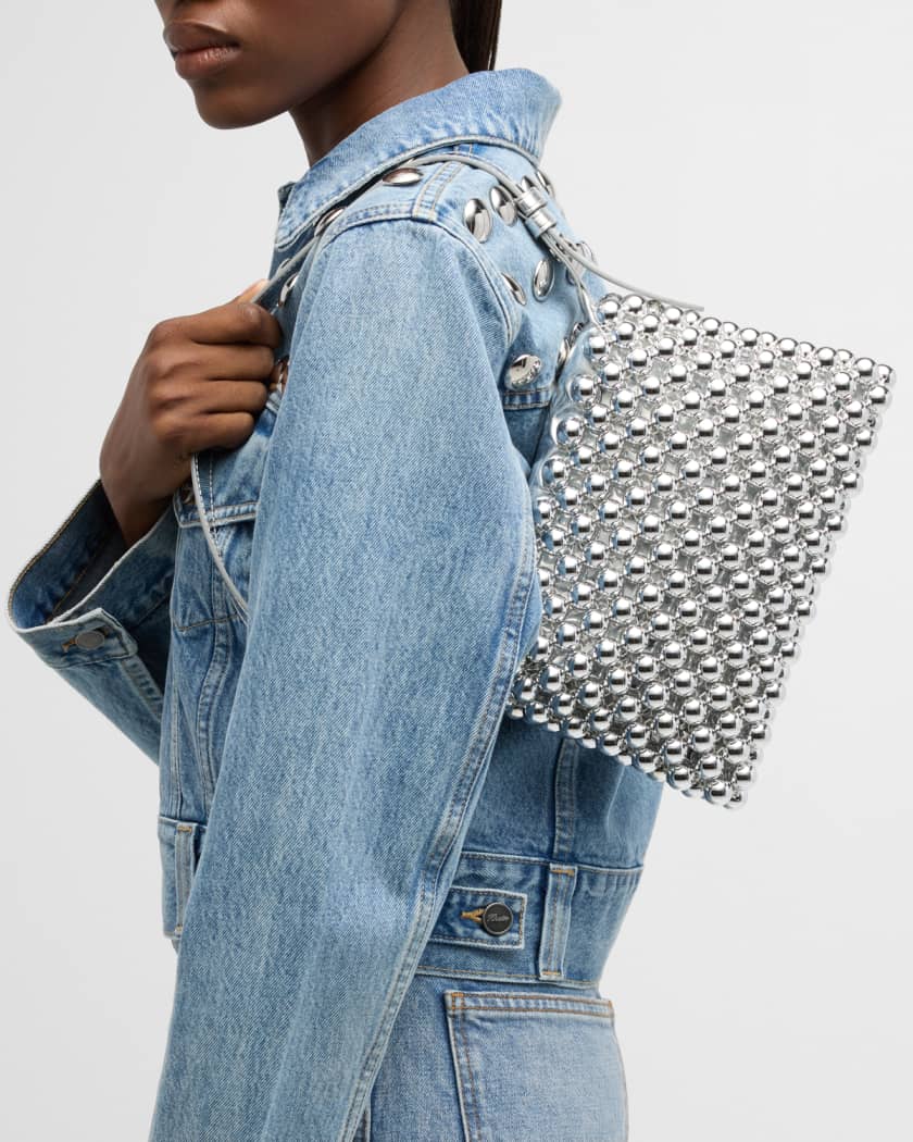 Metallic beaded best sale shoulder bag