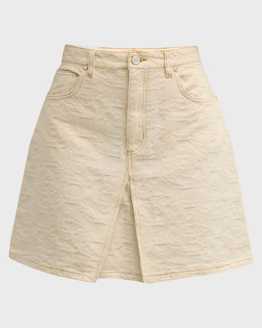 Monogram Jacquard Zip-Up Mini Skirt - Women - Ready-to-Wear