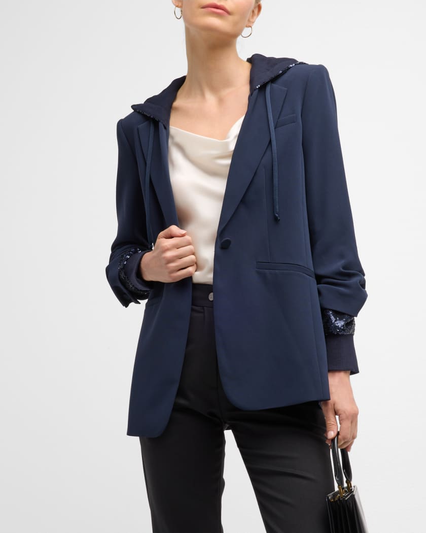 Hooded 2025 blazer womens