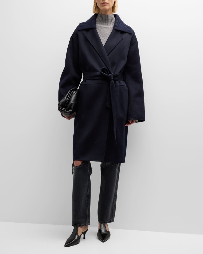 Double-Face Belted Wool Coat