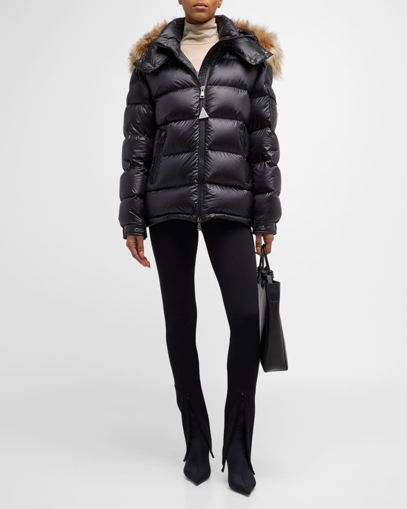Moncler puffer online jacket fur hood