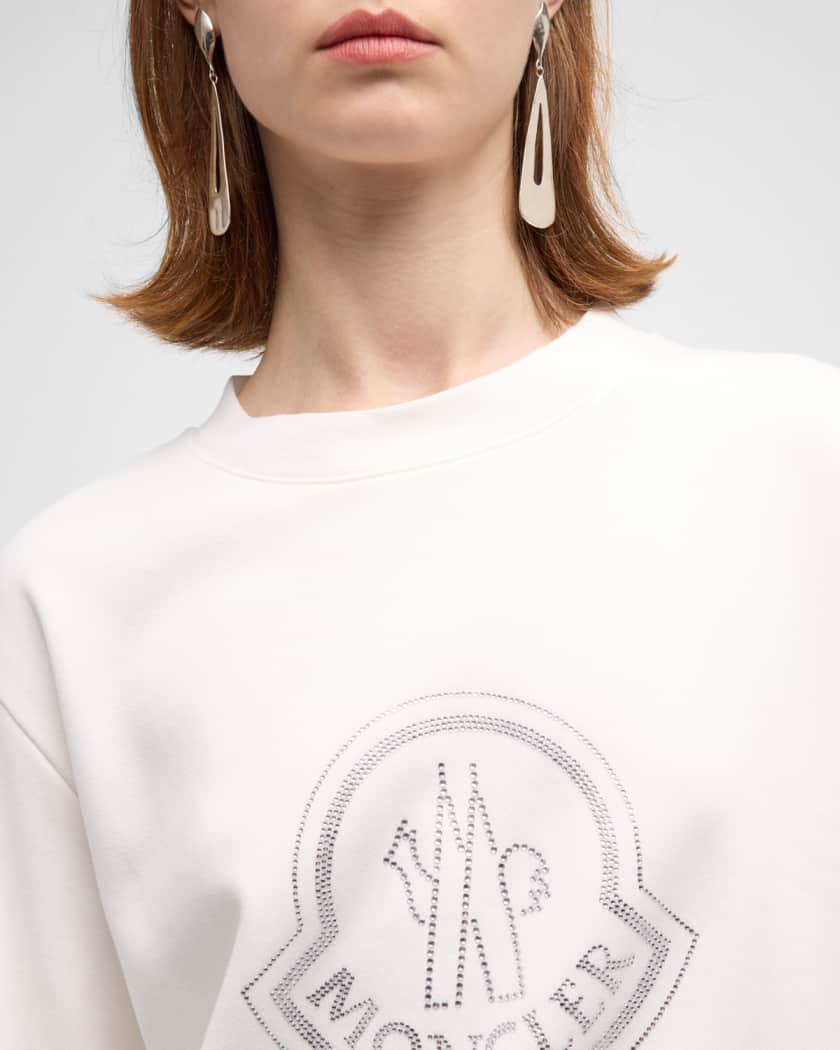 Moncler logo embroidered sweatshirt cheap
