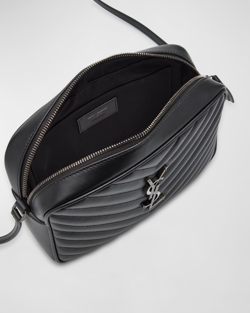 Lou Medium Camera Crossbody Bag in Quilted Leather 