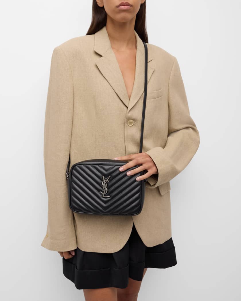 Lou Medium Camera Crossbody Bag in Quilted Leather 