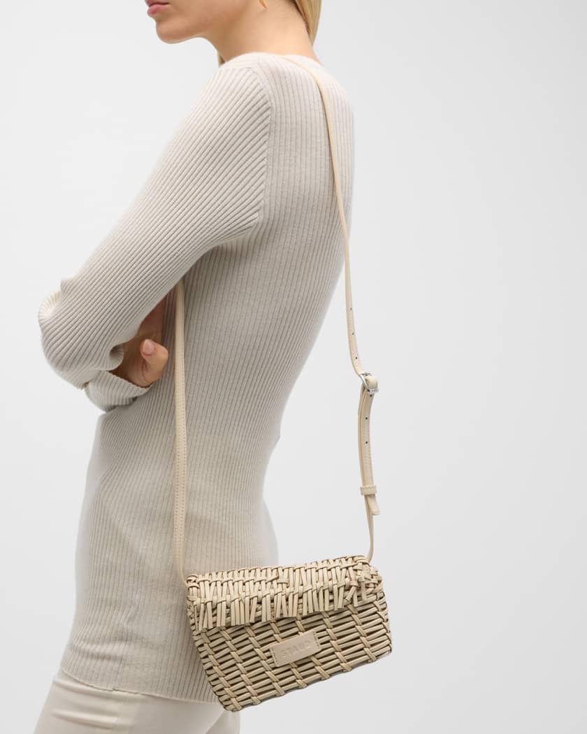 Woven Leather Cross-Body Bag