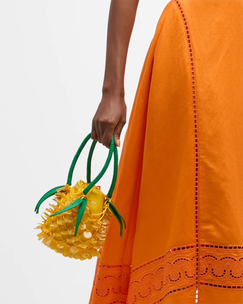 The Pineapple Bag  Beautiful Pineapple Purse Leather Chain Strap