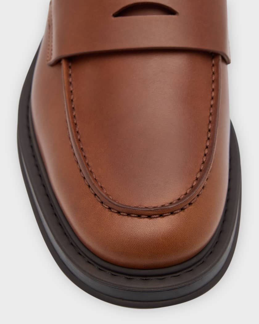 Bergdorf Goodman Men Split Toe Oxford Leather Shoes Brown Size EU 45 / US  11.5