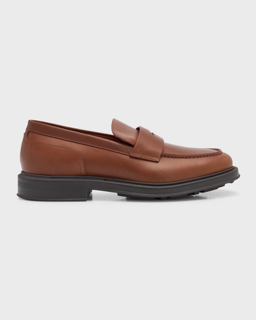 Loro Piana Men's Travis Leather Penny Loafers Marcus