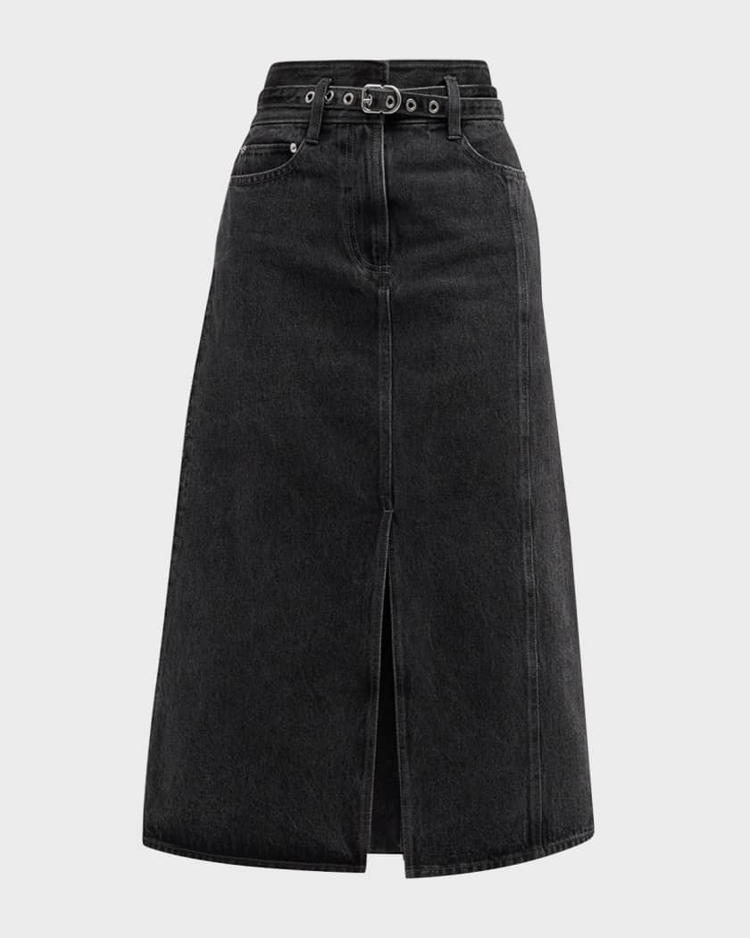 3.1 Phillip Lim Denim A Line Midi Skirt Neiman Marcus