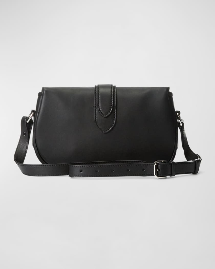 Ralph Lauren Welington Flap Leather Crossbody Bag