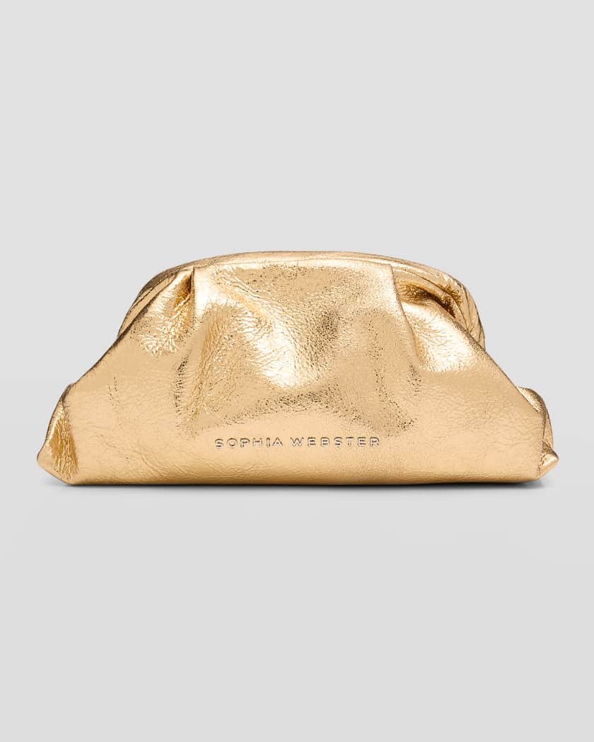 Sophia Webster Duchess Metallic Pouch Clutch Bag