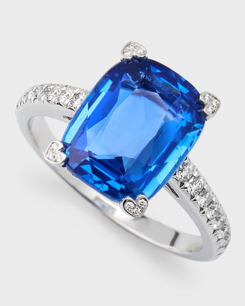 Chopard High Jewelry 18K White Gold One-of-a-Kind Blue Sapphire