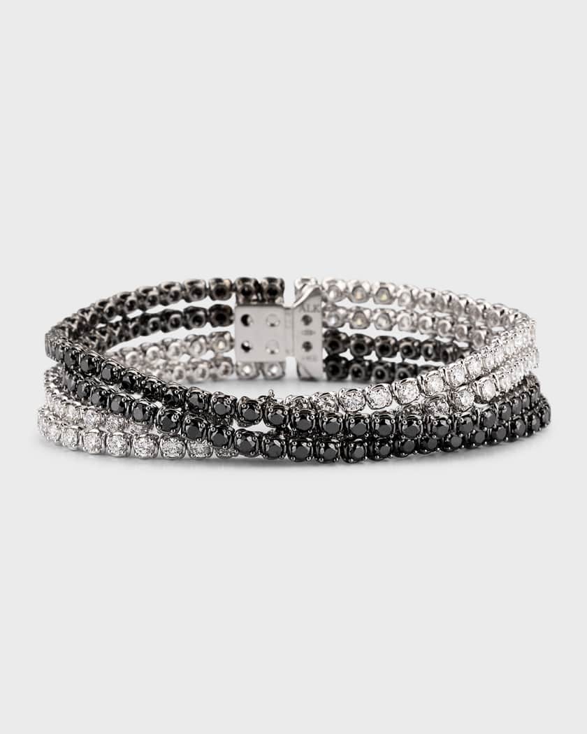 Black and white diamond hot sale bracelet